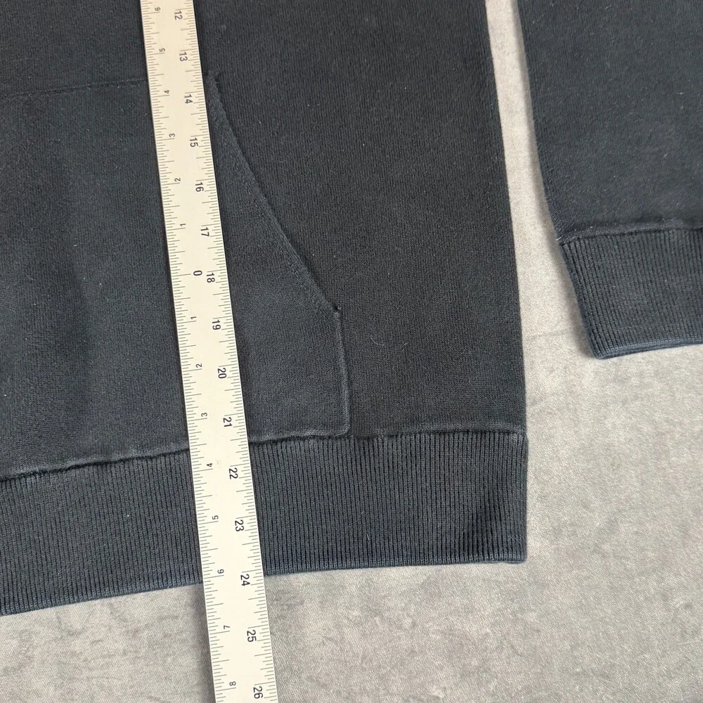 Banana Republic Hoodie Mens S Black Hooded Pull On Kangaroo Pocket Minimalist